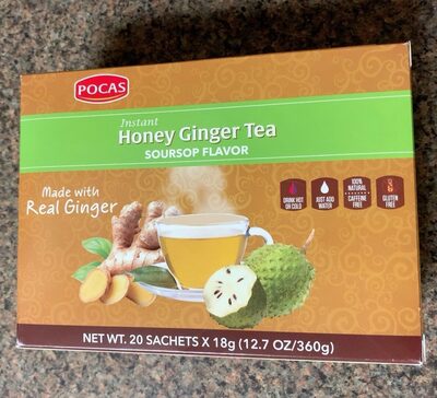 Soursop Flavor Instant Honey Ginger Tea Sachets, Soursop