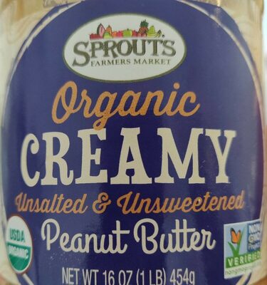 Unsalted & Unsweetened Creamy Penaut Butter, Unsalted & Unsweetened