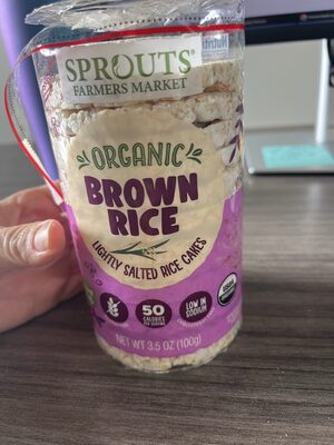 Lightly Salted Brown Organic Rice Cakes, Lightly Salted Brown