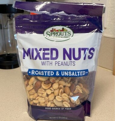 Roasted & Unsalted Mixed Nuts With Peanuts, Roasted & Unsalted