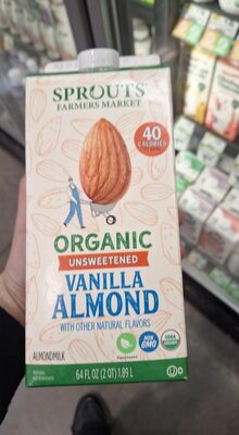 Unsweetened Vanilla Organic Almond-Milk, Unsweetened Vanilla