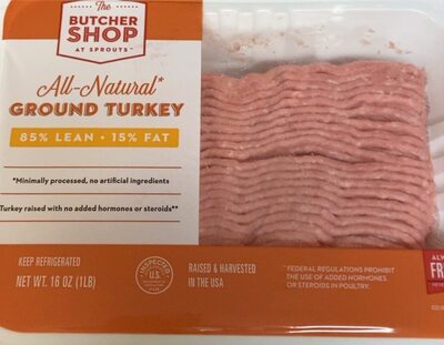 85% Lean 15% Fat Ground Turkey