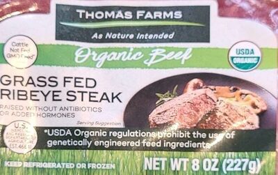 Organic Grass Fed Beef Ribeye Steak