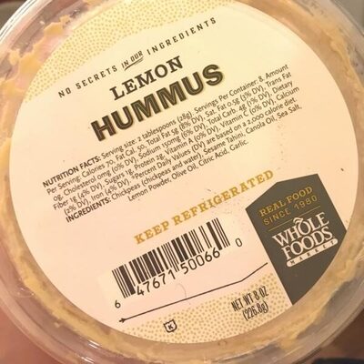 Lemon Hummus, Lemon