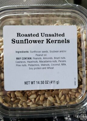 Roasted Unsalted Sunflower Kernels, Roasted Unsalted