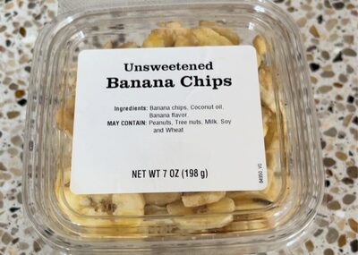 Unsweetened Banana Chips, Unsweetened