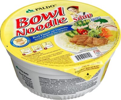 Beef Flavor With Vegetable Bowl Noodle Soup, Beef