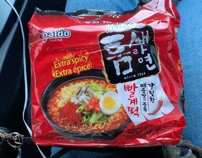 Extra Spicy Ramyun Instant Noodle With Soup Base, Extra Spicy