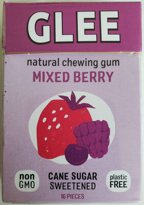 Mixed Berry Cane Sugar Sweetened Natural Chewing Gum, Mixed Berry