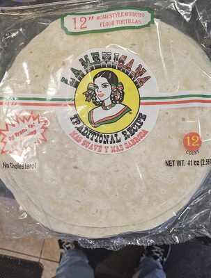 12" Homestyle Burrito Flour Tortillas