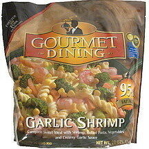 A Select Blend Of Rotini Pasta, Broccoli, Carrots And A Creamy Garlic Sauce With Shrimp, Shrimp Scampi