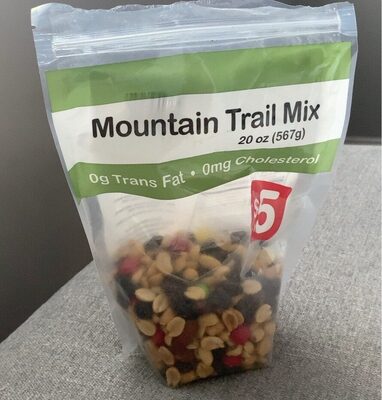 Mountain Trail Mix Of Nuts, Raisins, And Candy, Mountain
