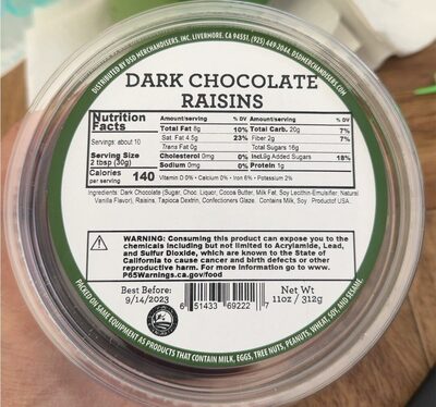 Dsd Merchandisers, Dark Chocolate Raisins