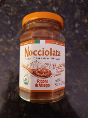 Nocciolata Crunchy Organic Crushed Hazelnut Cocoa Spread, Nocciolata Crunchy