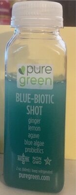 Ginger Lemon Agave Blue-Biotic Shot, Ginger Lemon Agave