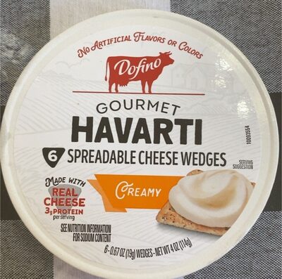 Creamy Gourmet Havarti Spreadable Cheese Wedges, Creamy