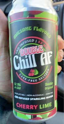 Cherry Lime Double Chill Af Cbd-Infused 52 Mg Sparkling Water