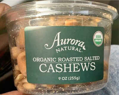 Roasted Salted Organic Cashews, Roasted Salted