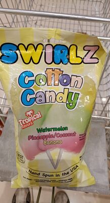 Tropical Flavors Cotton Candy, Watermelon, Pineapple/Coconut, Banana