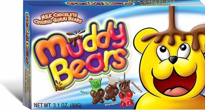Milk Chocolate Covered Gummi Bears, Apple, Pineapple, Strawberry