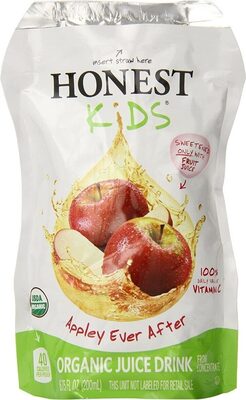 Honest Kids Appley Ever After Pouches, 6.75 Fl Oz, 8 Pack, Apple