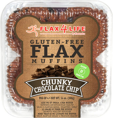 Gluten - Free Chunky Chocolate Chip Flax Muffins, Chunky Chocolate Chip