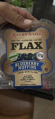 Wild Blueberry Gluten-Free Flax Muffins, Wild Blueberry