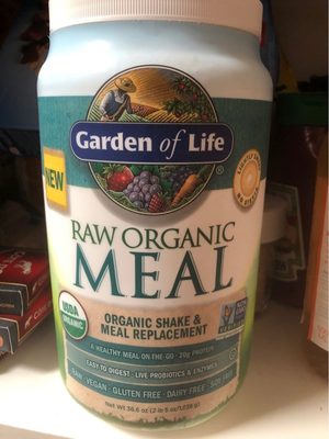Raw Organic Shake & Meal Replacement Powder, Lightly Sweet No Stevia, Lightly Sweet No Stevia