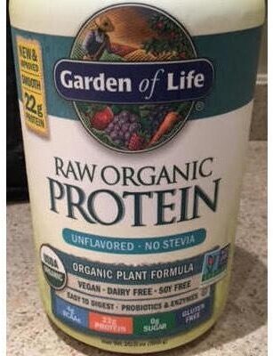 Raw Organic Plant-Based Protein 22 G Powder, Unflavored, Unflavored