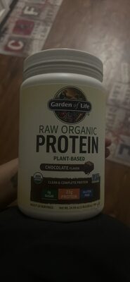 Raw Organic Plant-Based Protein 22G Powder, Chocolate, Chocolate