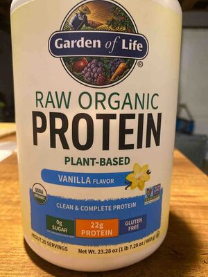 Raw Organic Plant-Based Protein 22 G Clean & Complete Powder, Vanilla, Vanilla