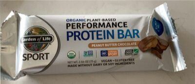 Organic Plant-Based Performance Protein 20 G Bar, Peanut Butter Chocolate, Peanut Butter Chocolate