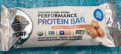 Organic Plant-Based Performance Protein 20 G Bar, Sea Salt Caramel, Sea Salt Caramel