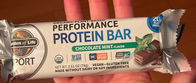 Organic Plant-Based Performance Protein Bar, Chocolate Mint