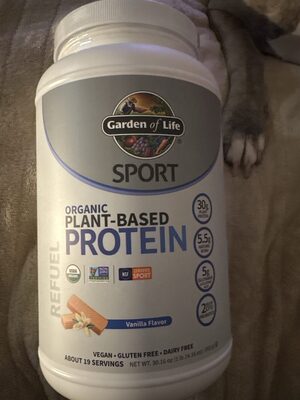 Organic Plant-Based Protein 30 G, Natural Bcaas 5.5 G, Glutamine & Glutamic Acid 5 G, Probiotics 2 Billion Cfu Powder, Vanilla, Vanilla