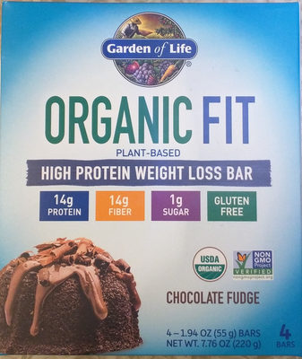 Plant-Based High Protein Weight Loss Bar, Chocolate Fudge