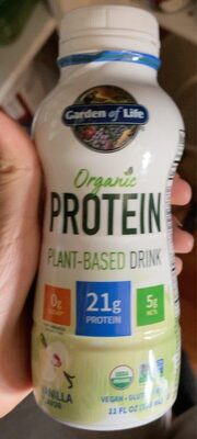 Organic Plant-Based Protein 21 G, Sugar 0 G, Mcts 5 G Drink, Vanilla, Vanilla
