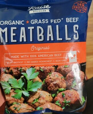 Organic Grass Fed Beef Meatballs, Beef