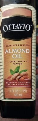 Light Nutty Flavor Expeller Pressed Almond Oil, Light Nutty
