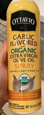 Garlic Flavored Organic Extra Virgin Olive Oil Spray, Garlic