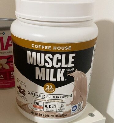 Coffee House Caffeinated Protein 32 G Powder, Cafe Latte, Cafe Latte