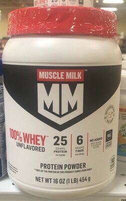 100% Whey Protein 25 Grams Protein Powder, Unflavored, Unflavored