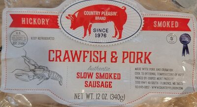 Crawfish & Pork Slow Smoked Sausage, Crawfish & Pork