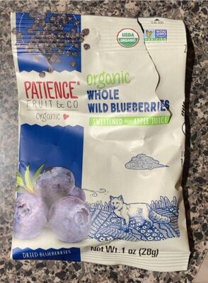 Organic Dried Whole Wild Blueberries Sweetened With Apple Juice