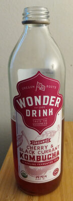 Kombucha Wonder Drink, Sparkling Fermented Tea, Cherry Cassis, Cherry Cassis