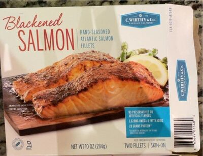 Blackened Hand-Seasoned Atlantic Salmon Fillets, Blackened