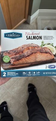 Blackened Hand-Seasoned Atlantic Salmon Fillets, Blackened