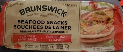 Herring Fillets Seafood Snacks In Tomato & Basil Sauce, Tomato & Basil