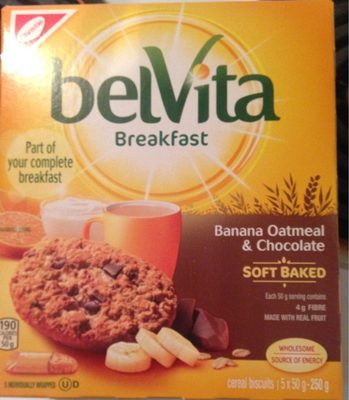 Banana Oatmeal & Chocolate Soft Baked Breakfast Cereal Biscuit, Banana Oatmeal & Chocolate
