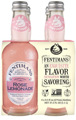 Rose Lemonade Traditional Botanical Beverage With Pure Rose Extract, Rose Lemonade